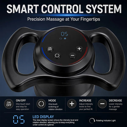 3D Rotating Body Massager with Adjustable Intensity Low Noise Operation for Full Body Relaxation & Shaping